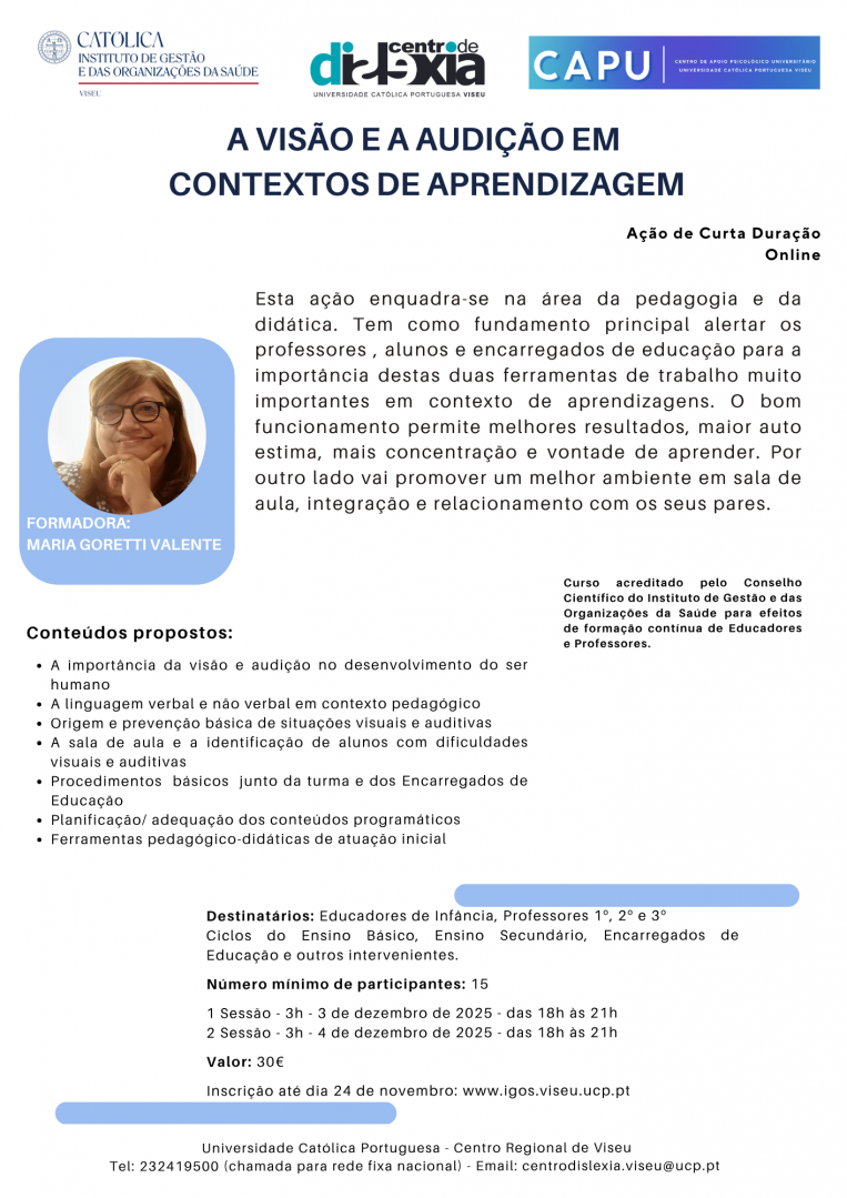 A visão e a audição em contextos de aprendizagem